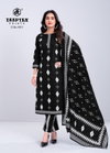 Aaliza Black And White Vol 4 By Deeptex Readymade Cotton Kurti Set